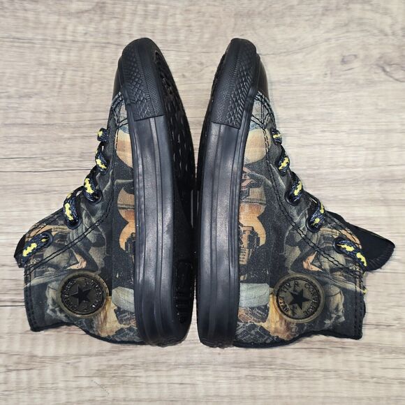 Converse Chuck Taylor All Star Batman DC Comics Toddler's Size 7 Black Sneakers - Picture 6 of 9